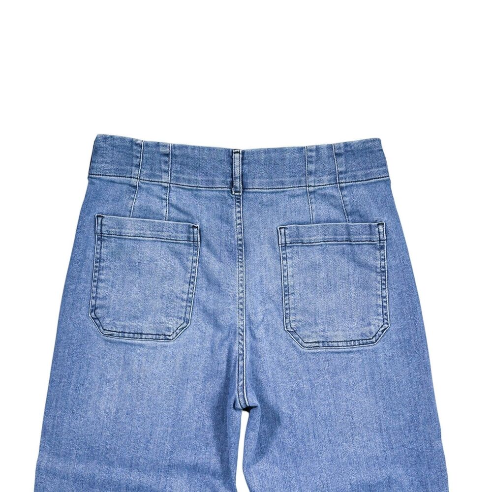 Maeve Womens 31P The Colette Cropped Wide Leg Jeans High Rise Blue Denim Casual - Picture 7 of 9